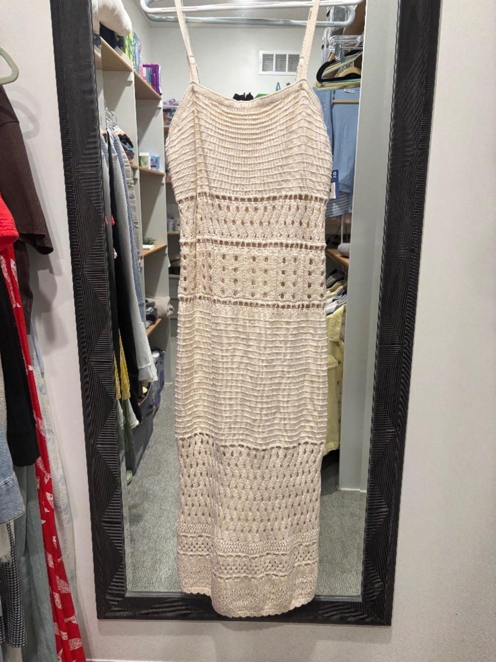Arizona ivory knit maxi dress. Size XL